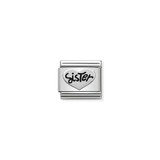Silver Sister Heart - Composable Charm