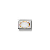 Yellow Gold White Opal Oval - Composable Charm