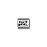 Silver Happy Birthday - Composable Charm