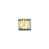 Silver Yellow Flower - Composable Charm