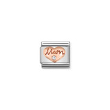 Rose Gold Mum Heart - Composable Charm