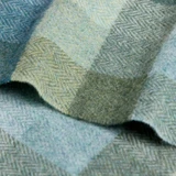 Green/Blue Check Lambswool Scarf 