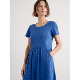 Enor Dotty Speckle Dress – Bright Marine