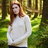 Trish Cable Crew Neck Jumper – Cream