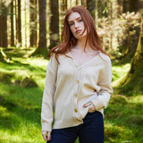 Lisa Cable Boyfriend Button Cardigan – Cream