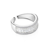 Baguette CZ Ring – Silver-Plated