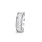 Baguette CZ Ring – Silver-Plated