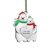 Polar Bear Couple Christmas Tree Decoration