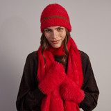 Elmo Faux Fur Knit Hat - Red
