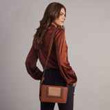Carolina Squares Crossbody - Brown