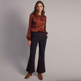 Brodie Front Twist Blouse - Brown Brodie Front Twist Blouse - Brown