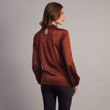 Brodie Front Twist Blouse - Brown Brodie Front Twist Blouse - Brown