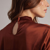 Brodie Front Twist Blouse - Brown Brodie Front Twist Blouse - Brown