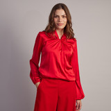 Brodie Front Twist Blouse - Red