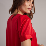 Aura A-Line Dress - Red