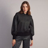 Disco Lurex Bomber - Black