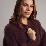Elmo Faux Fur Bomber - Purple Elmo Faux Fur Bomber - Purple