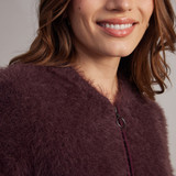 Elmo Faux Fur Bomber - Purple Elmo Faux Fur Bomber - Purple