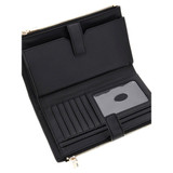 Valla Double Zip Organizer Wallet – Black