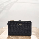 Valla Double Zip Organizer Wallet – Black