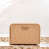 Valla Medium Zip-Around Wallet – Beige