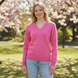 Blake V-Neck Jumper - Pink