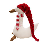 Goose with Red Hat & Scarf White 