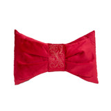 Pleated Bow Cushion Red