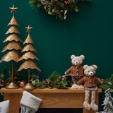 Sitting Bear Girl with Dangling Legs Brown