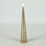 Lyon LED Cone Candle - Medium Gold