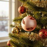Red Lips Pink Bauble - Large