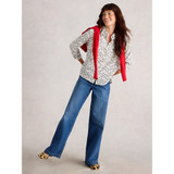 Sophie Organic Cotton Shirt - White/Blue