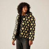 Orla Padded Jacket – Frilly Flower Mono Black  