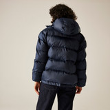 Orla Padded Jacket – Navy & Frilly Flower Blue  
