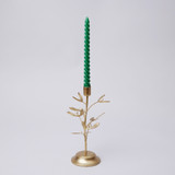 Metal Mistletoe Candleholder Gold Medium