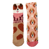 Marshmallow Bed Socks 2-Pair Pack - Dog