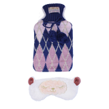 Fast Asleep Hot Water Bottle & Eye Mask Set - Blue