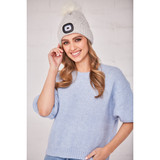 Chunky Knit LED Hat - Grey