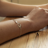 Silver Buíochas Go Deo "Gratitude Forever" Double Bracelet