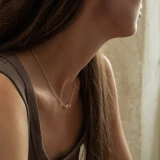 Silver & Gold Buíochas Go Deo "Gratitude Forever" Small Double Pendant