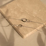 Silver Buíochas Go Deo "Gratitude Forever" Double Pendant