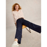 Ayla Wide Leg Jeans – Dark Denim