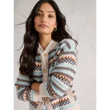 Georgina Fairisle Cardigan – Natural Multi