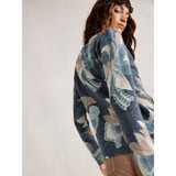 Jodie Print Foil Jumper – Navy Print