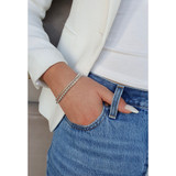 Silver Double Row Layered Bracelet