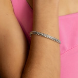 Silver Double Row Layered Bracelet