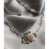 Heart Strong Claddagh Necklace - Silver