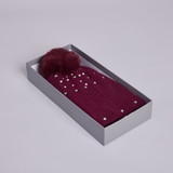 Davina Diamante Hat (Raspberry) - With Gift Box