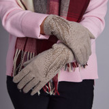 Daphne Wool Glove & Scarf Gift Set (Red) - With Gift Box