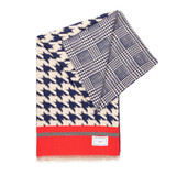 Classic Scarf With Gift Box – Navy Blue Dog Tooth